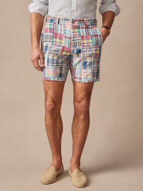 J McLaughlin Chatham Shorts in Patchwork - Pink/Red/Blue NEW